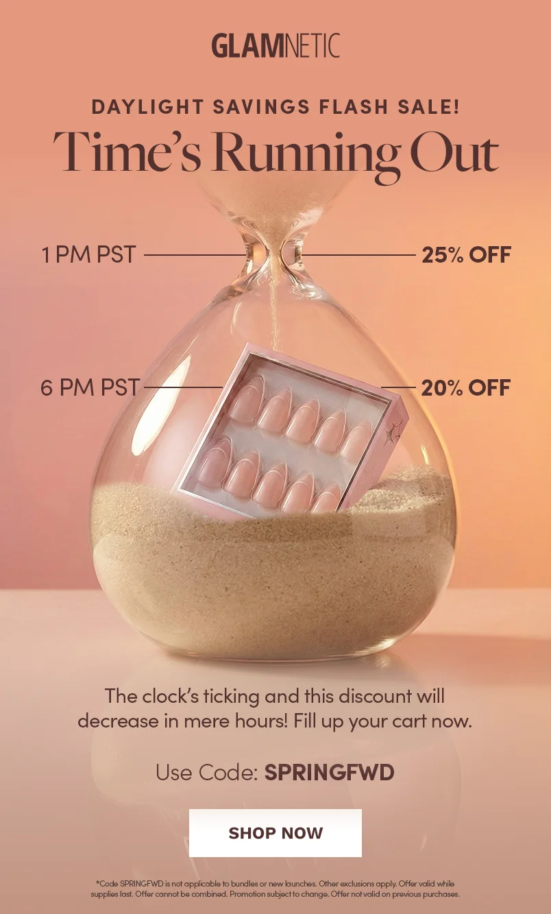 Time's running out, shop 25% off with the code SPRINGFWD