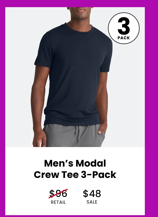 Men's Modal Crew Tee 3-Pack