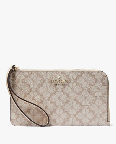 Lucy Spade Flower Medium L-Zip Wristlet