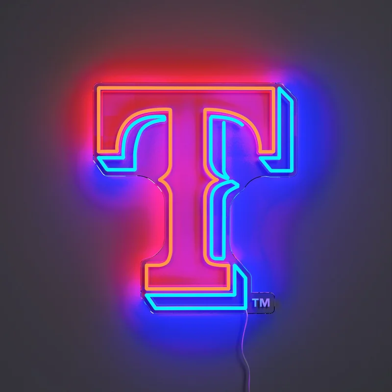 Image of Texas Rangers Logo, LED neon sign