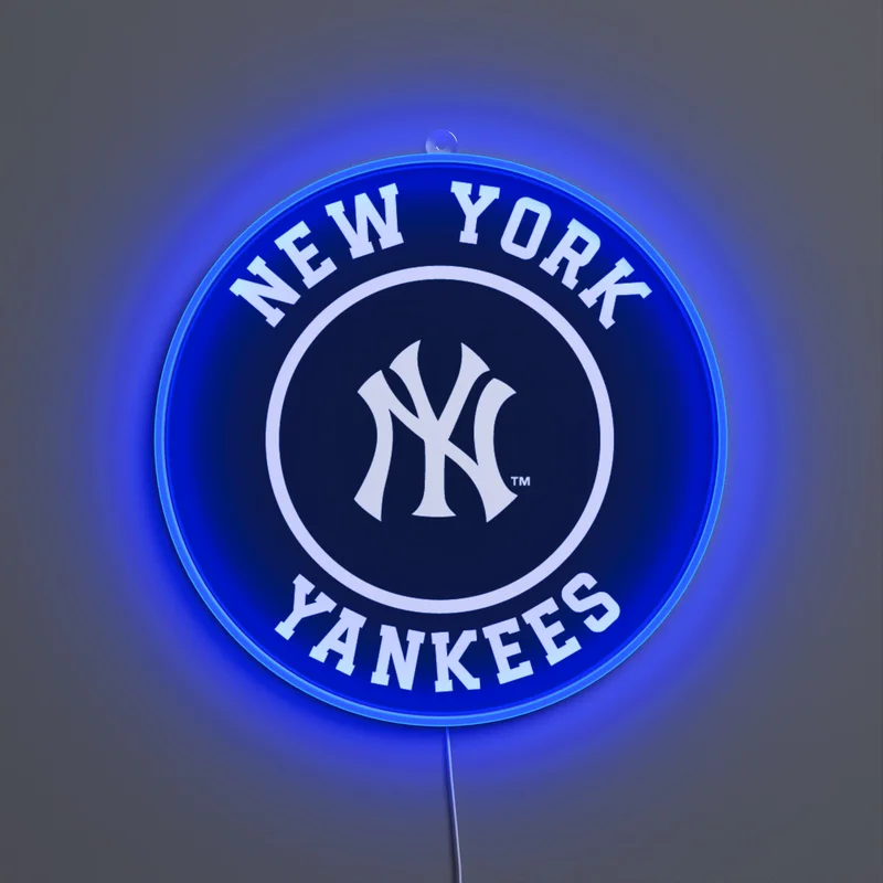 Image of NY Yankees Rounded Logo, LED neon sign
