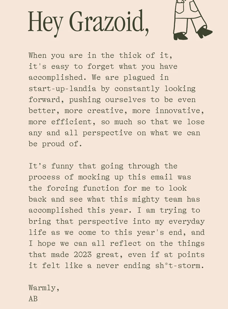 a note from AB