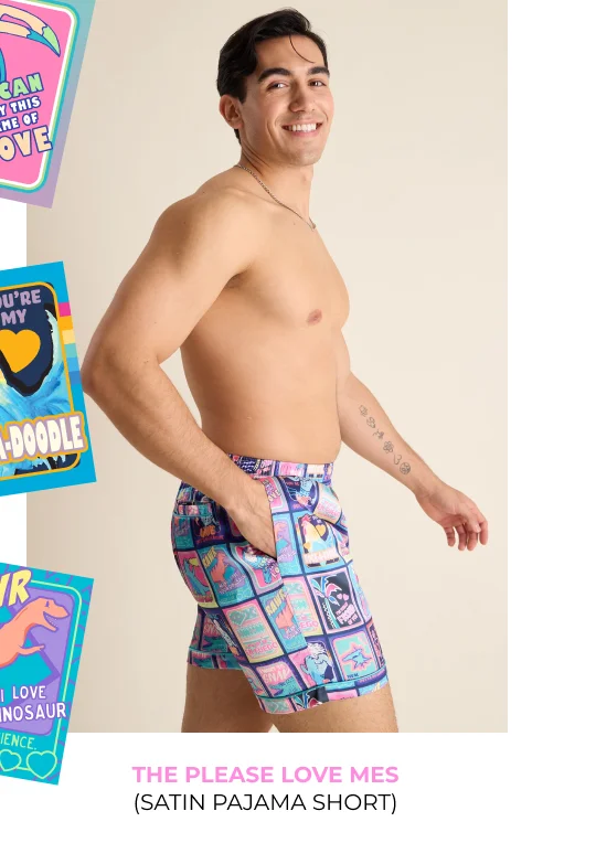 Satin Pajama Short: The Please Love Mes
