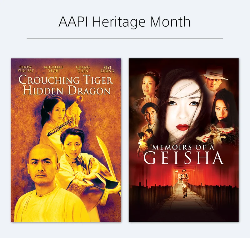 AAPI Hertiage Month | Crouching Tiger Hidden Dragon | Memoirs of a Geisha