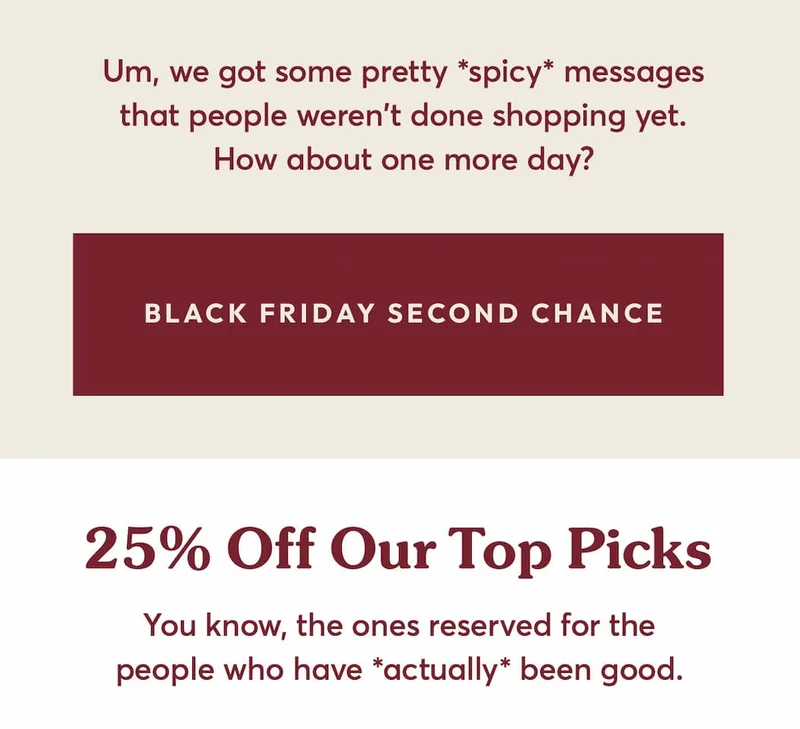 Black Friday Second Chance