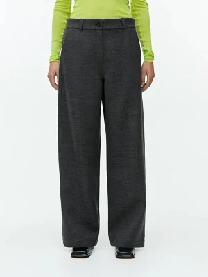 Relaxed Wool Blend Trousers