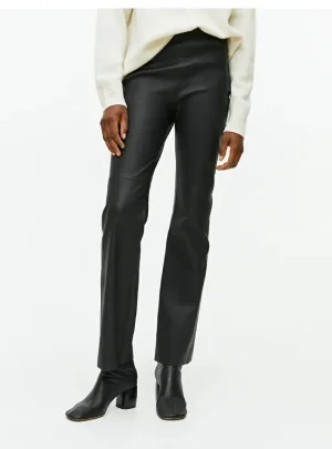 Flared Leather Trousers