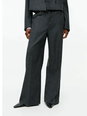 Low-Waist Flannel Trousers