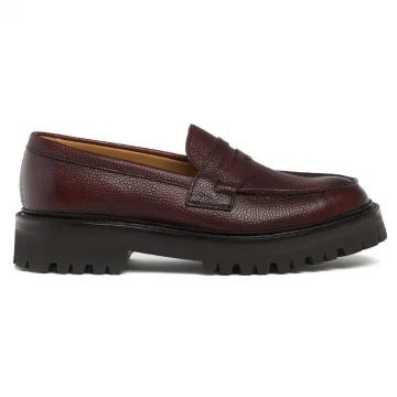 Callie M Penny Loafer in Burgundy Grain Leather