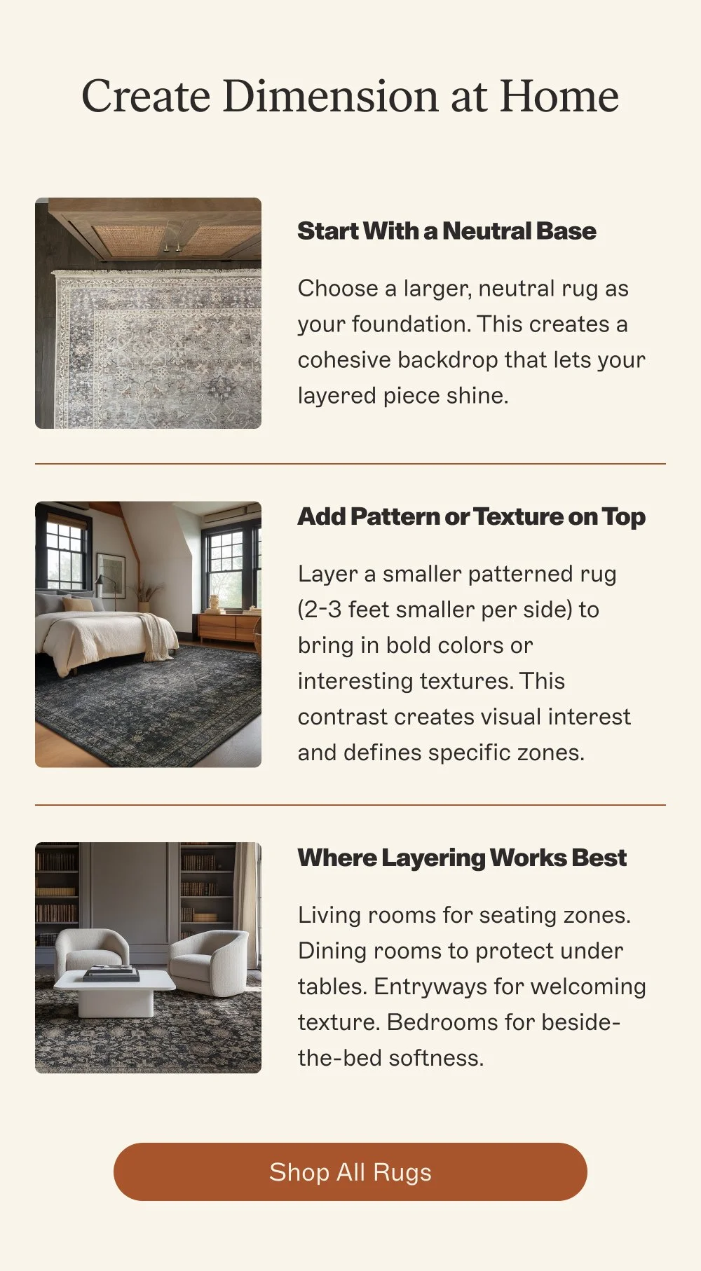Create Dimension at Home Start