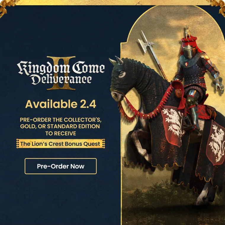 Available 2.4 PRE-ORDER THE COLLECTOR'S, GOLD, OR STANDARD EDITION TO RECEIVE The Lion's Crest Bonus Quest : Pre-order Now