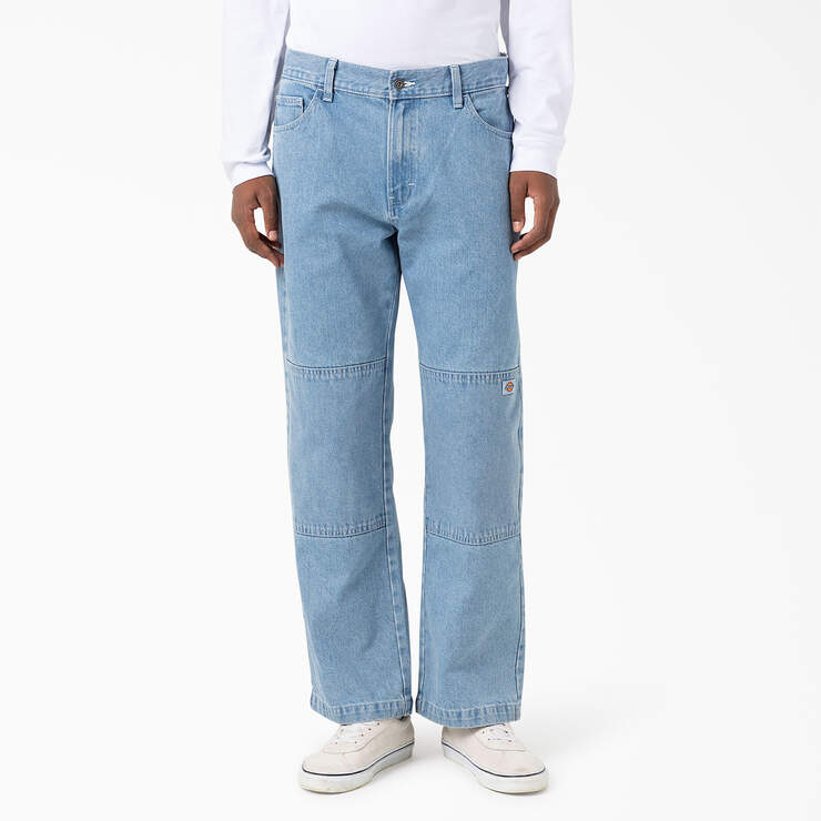 Loose Fit Double Knee Jeans