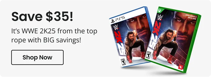 Save $35! It's WWE 2K25 from the top rope with BIG savings!