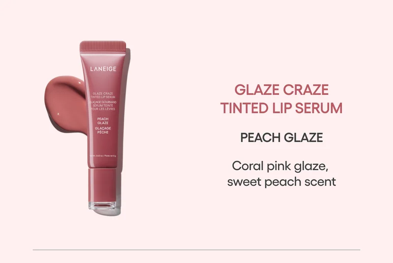 GLAZE CRAZE TINTED LIP SERUM - PEACH GLAZE