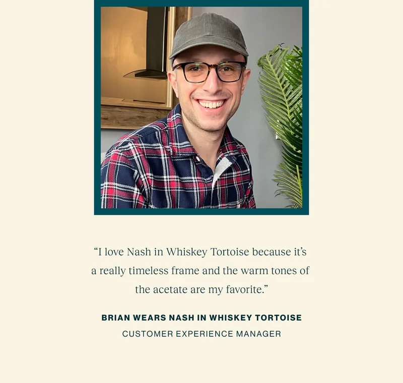 Brian wears Nash in Whiskey Tortoise