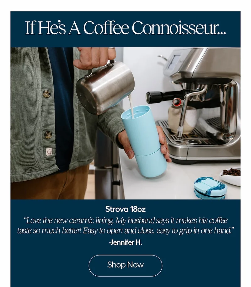 Ceramic-lined, leakproof coffee tumblers built for daily routines.  Shop Strova