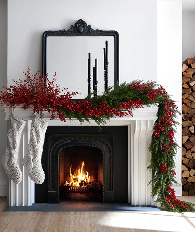Faux Red Berry Garland