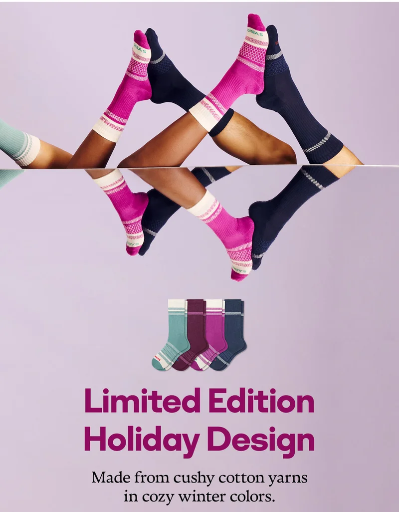 Limited Edition. Holiday Design. Made from cushy cotton yarns in cozy winter colors.