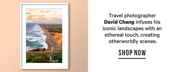 Travel photographer David Chang infuses his iconic landscapes with an ethereal touch, creating otherworldly scenes.