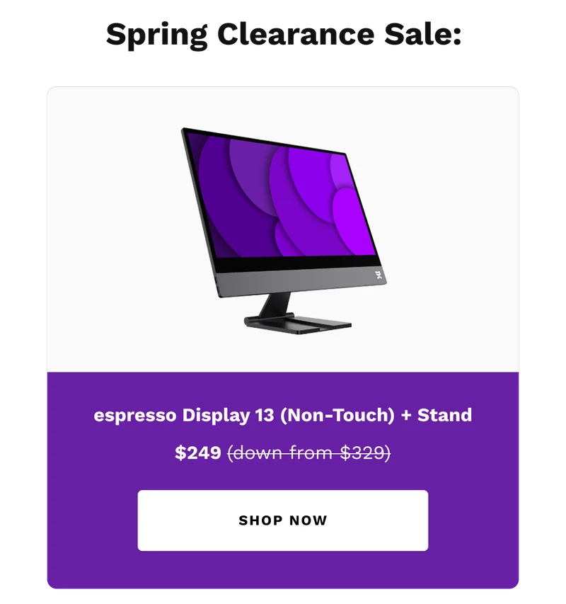 espresso Displays