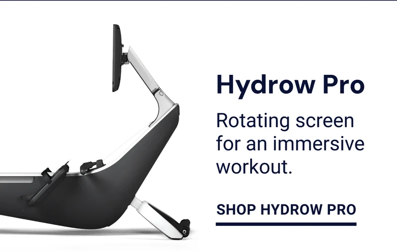 Hydrow Pro: Rotating screen for an immersive workout. Shop Hydrow Pro