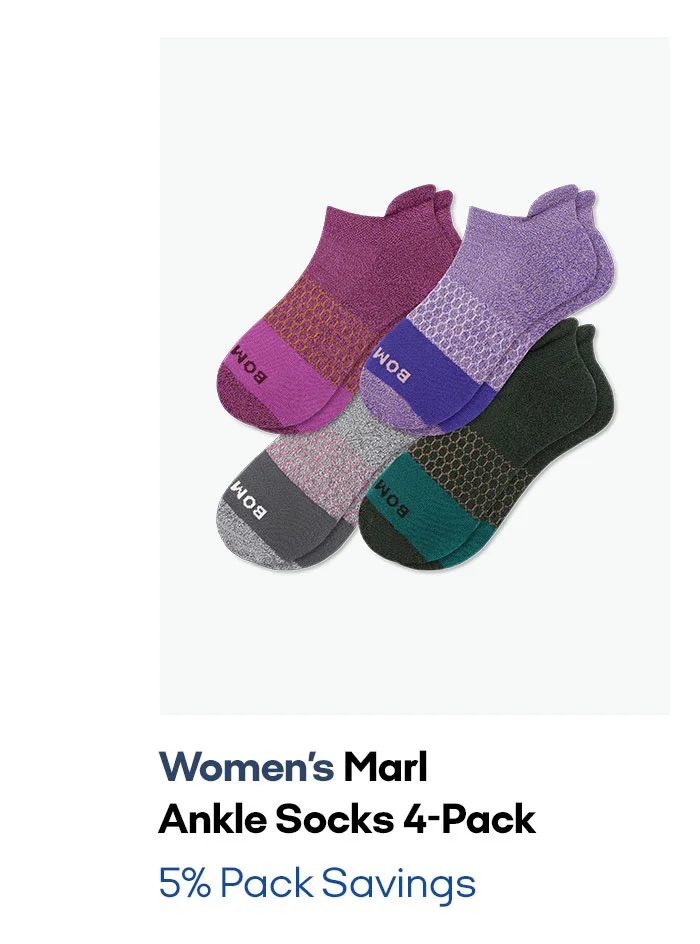 Women's Marl Ankle Socks 4-Pack | 5% Pack Savings