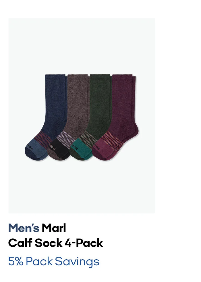 Men's Marl Calf Sock 4-Pack | 5% Pack Savings