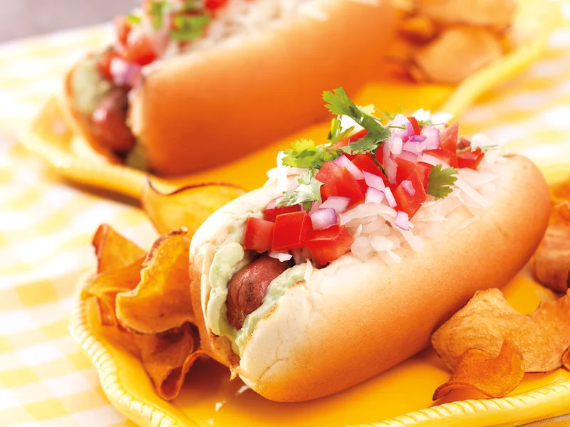 Patagonian Hot Dogs with Avocado Mayo