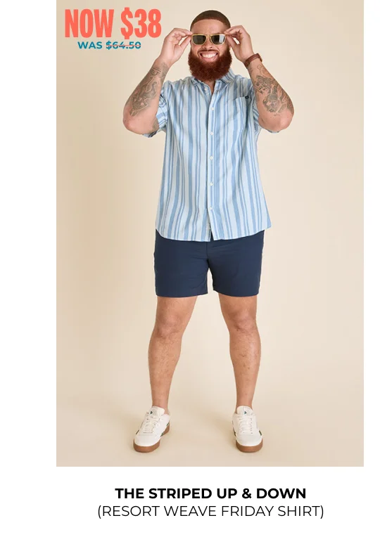Resort Weave Friday Shirt: The Striped Up & Down