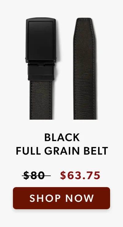 Black Full Grain Leather Belt