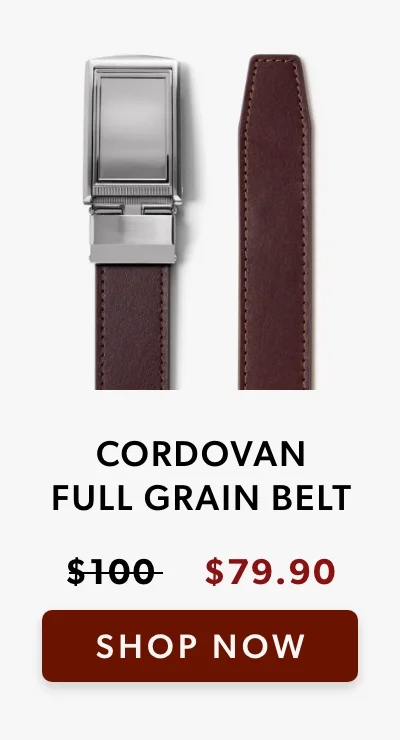Cordovan Full Grain Leather Belt