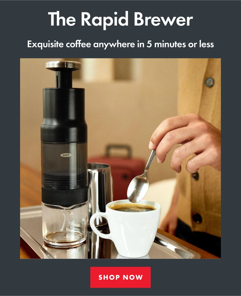 Use the rapid brewer to make your favorite coffee drinks