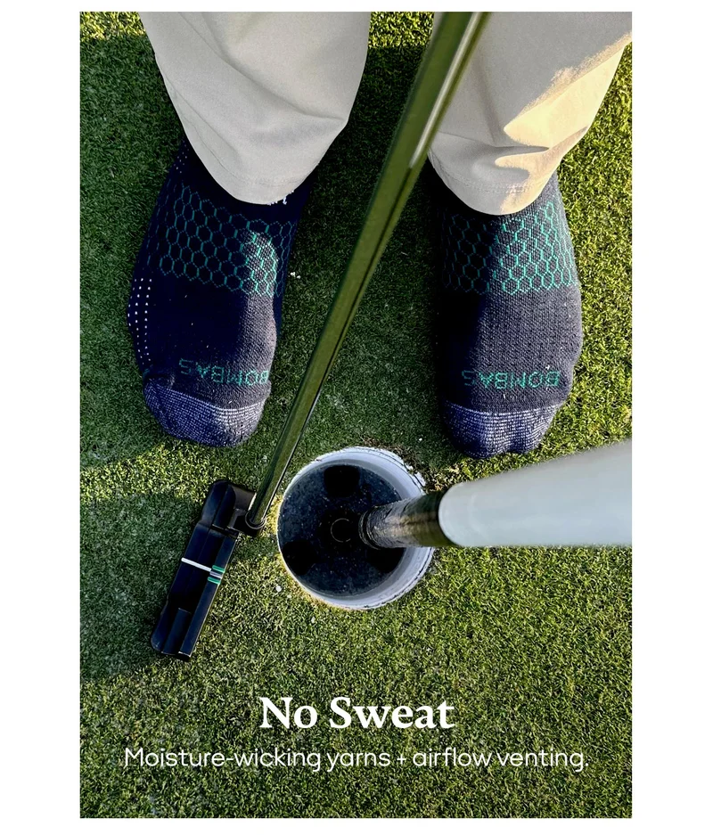 No Sweat | Moisture-wicking yarns air flow venting