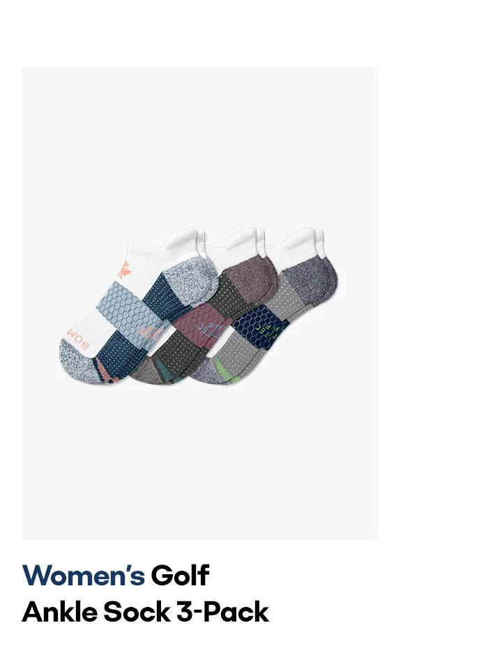 Women's Golf Ankle Sock 3-Pack