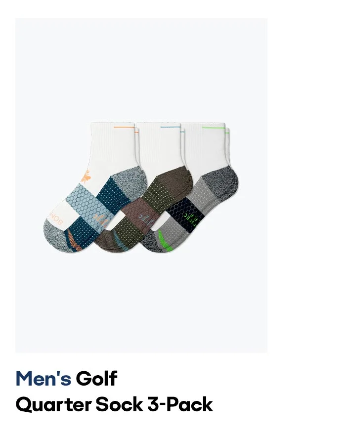 Men's Golf Quarter Sock 3-Pack