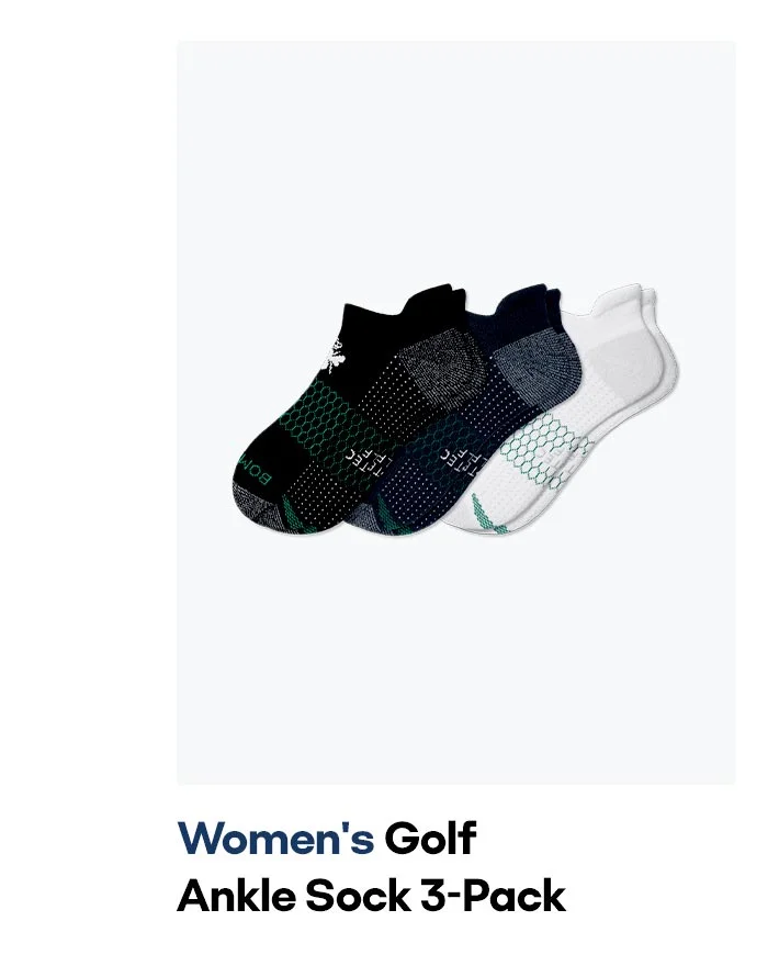 Women's Golf Ankle Sock 3-Pack