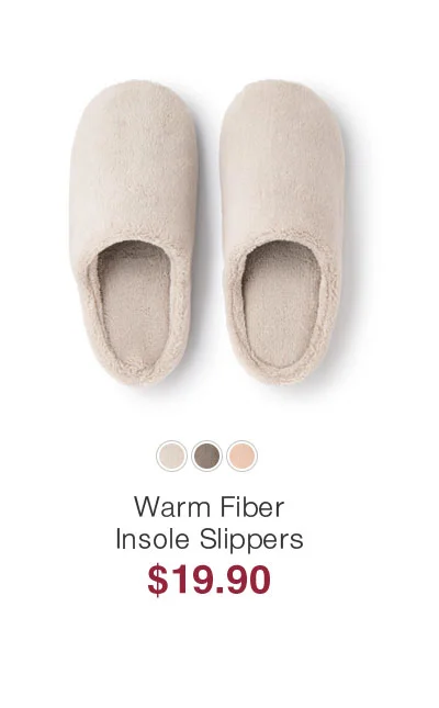 Shop Warm Fiber Insole Slippers