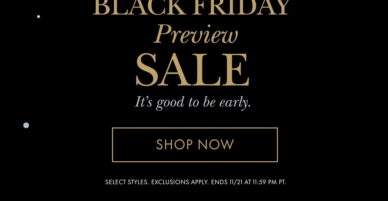BLACK FRIDAY PREVIEW SALE