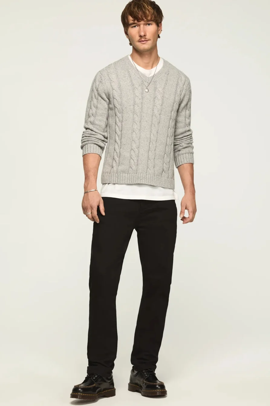 Image of Lucky Brand 223 Straight Advanced Stretch Jean - Men's Pants Denim Straight Leg Jeans in Black Rinse