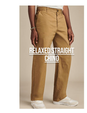Relaxed straight chino tan