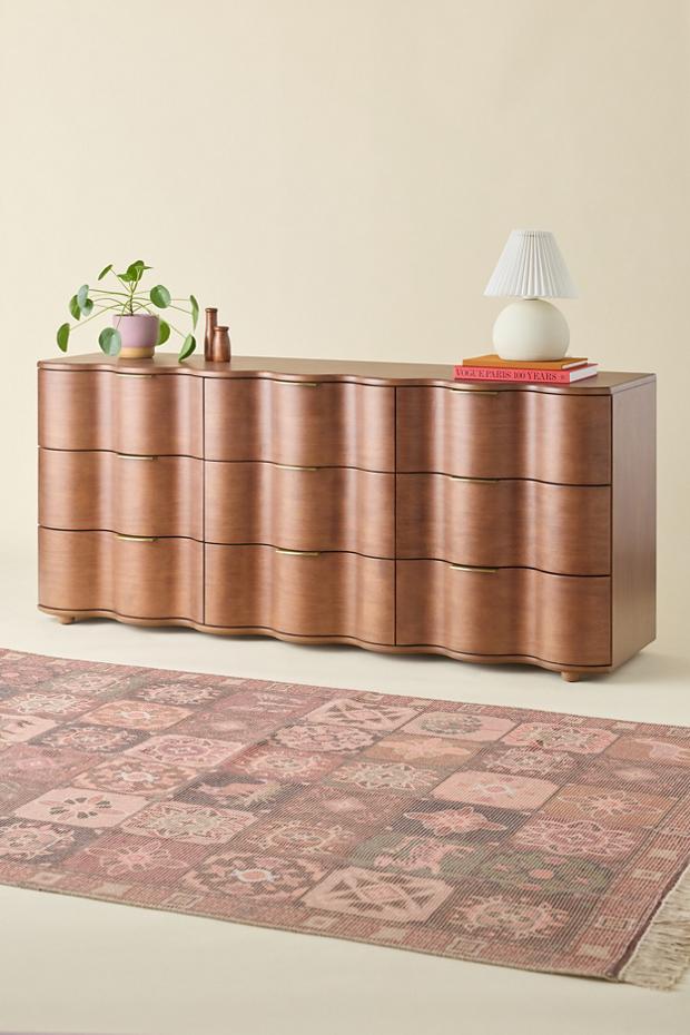 Aria 9-Drawer Wide Squiggle Dresser
