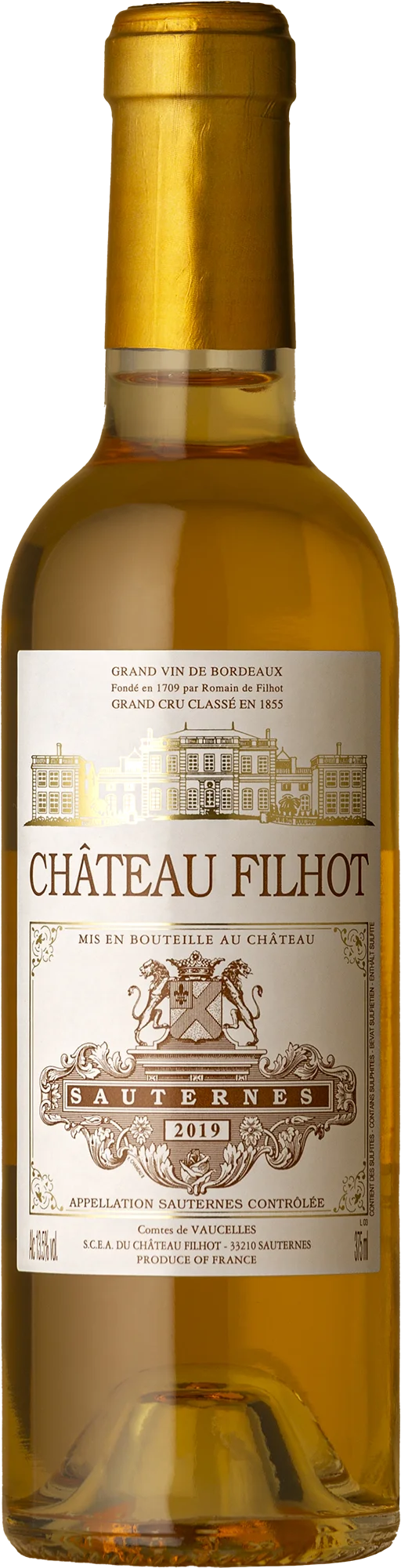 Image of Château Filhot <BR> 2éme Grand Cru Classé Sauternes 2019 375ml