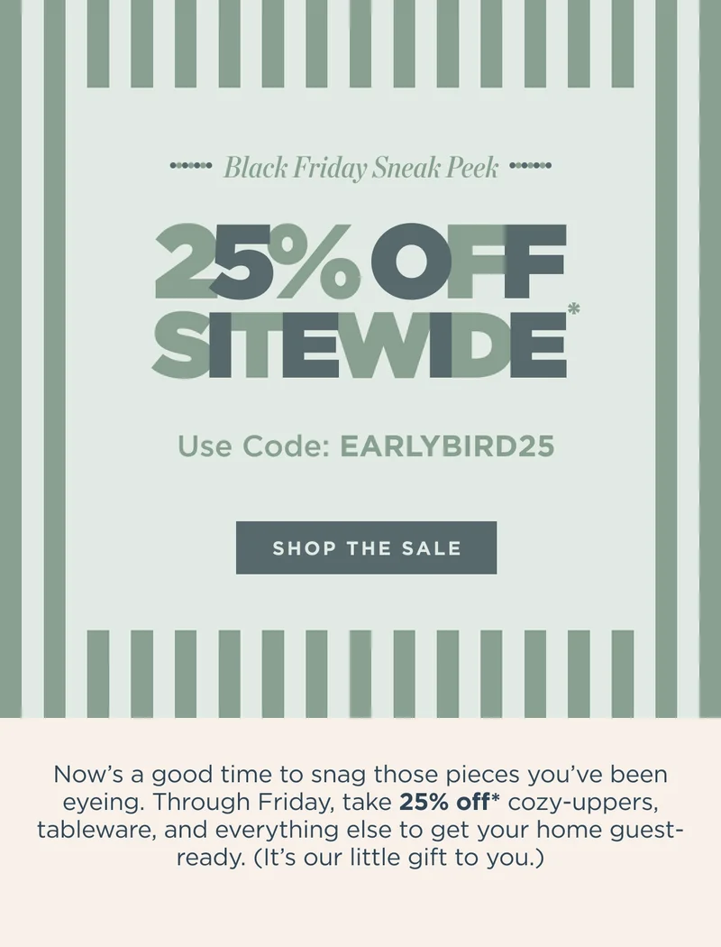 25% Off Sitewide