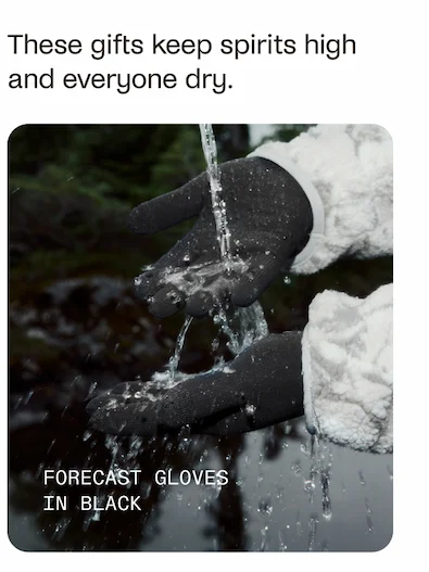 Forecast Gloves in Black
