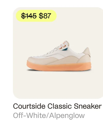Courtside Classic Sneaker Off-White/Alpenglow