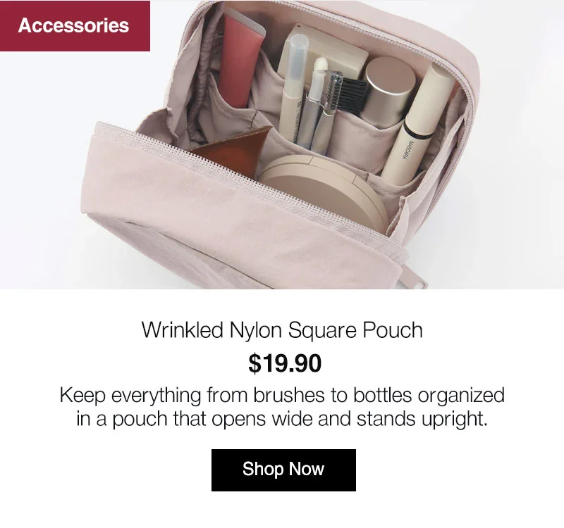 Shop Wrinkled Nylon Square Pouch