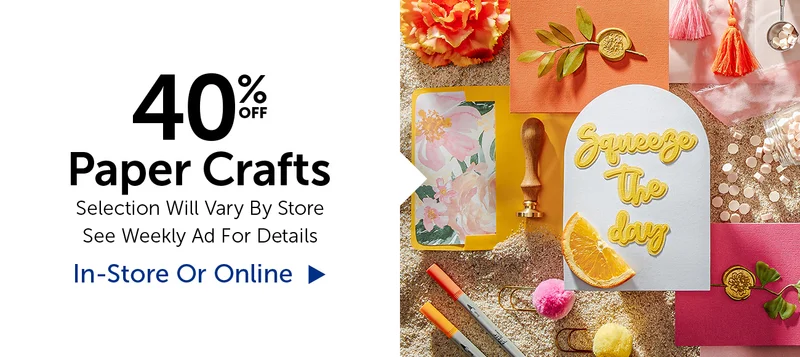 40% Off Paper Crafts - Select Categories