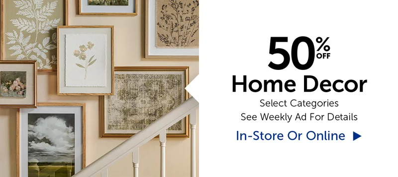50% Off Home Decor - Select Categories