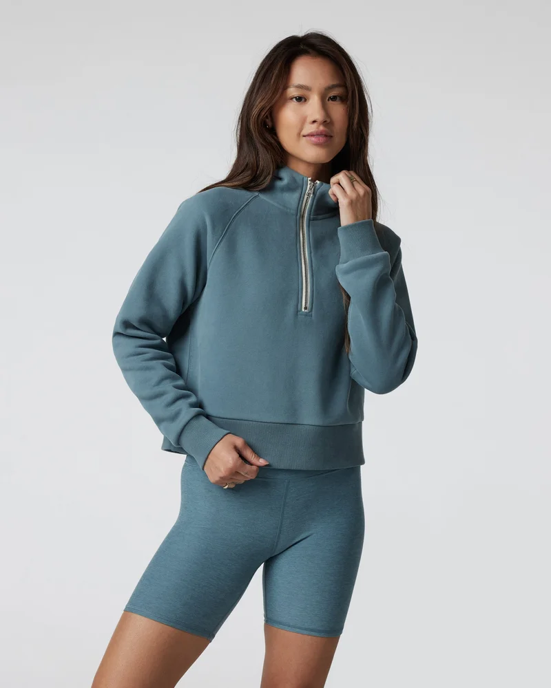 Image of Restore Half Zip Hoodie | Smoke Blue