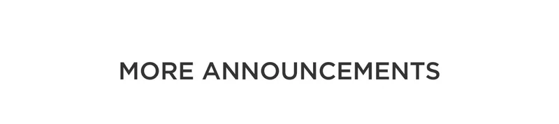 More Announcements